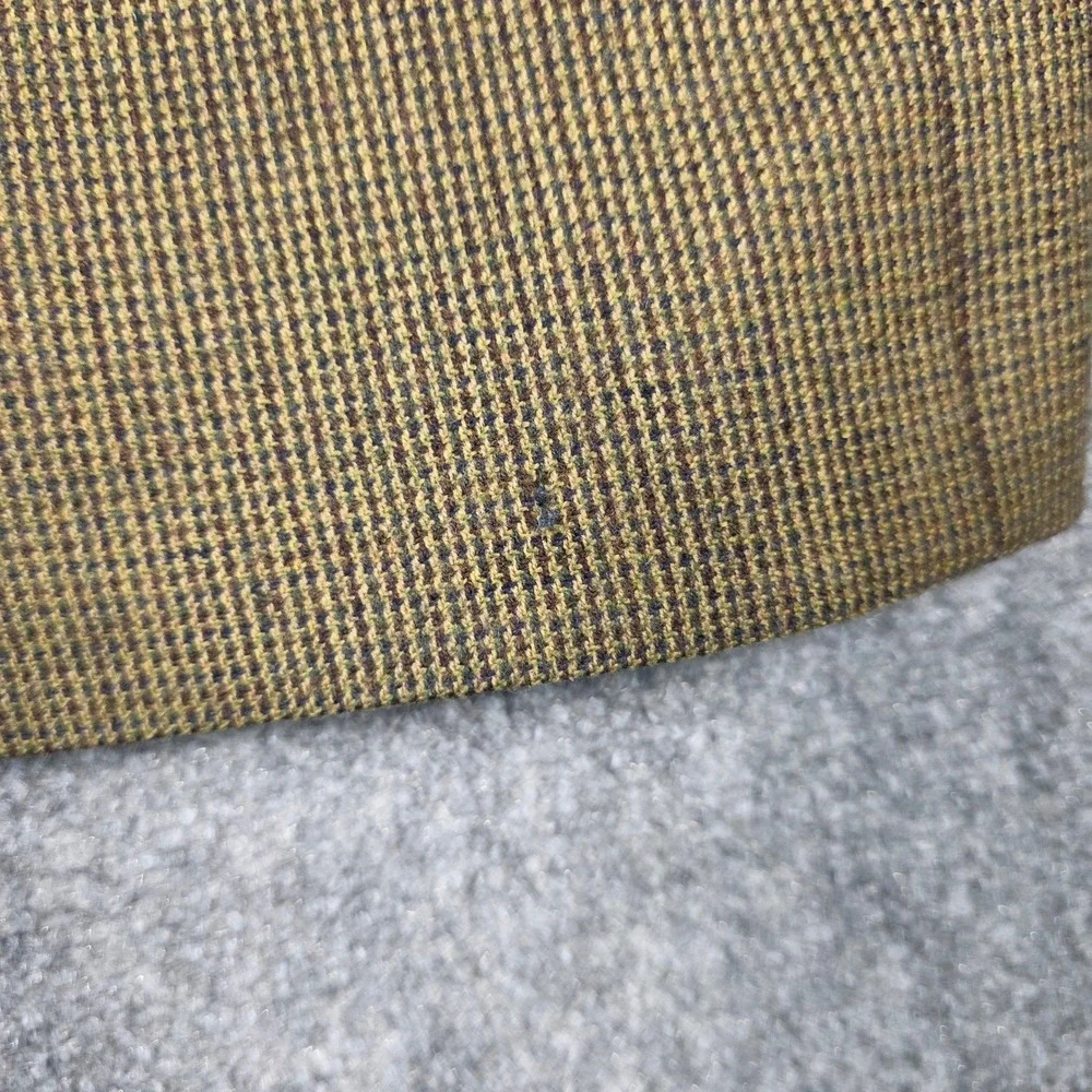 Chaps Blazer Mens 46L Lambswool Tan Birdseye Tweed Sport‎ Coat Classic Academic